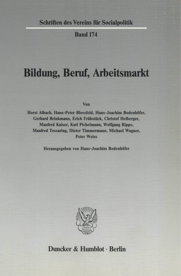 Cover Bildung, Beruf, Arbeitsmarkt