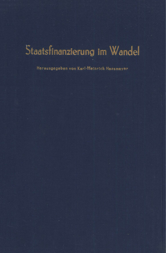 Cover Staatsfinanzierung im Wandel