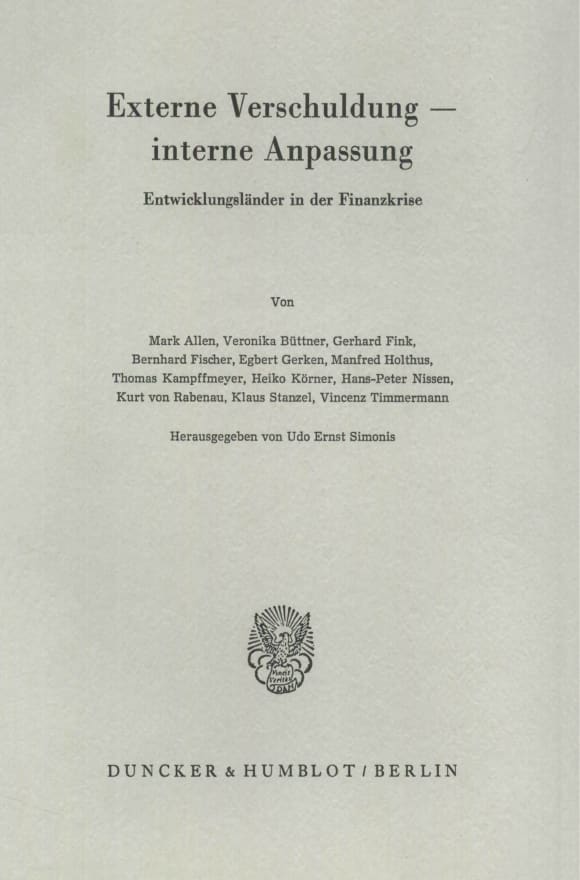 Cover Externe Verschuldung - interne Anpassung