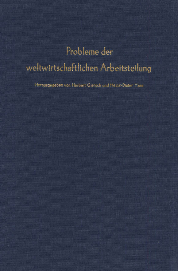 Cover Probleme der weltwirtschaftlichen Arbeitsteilung