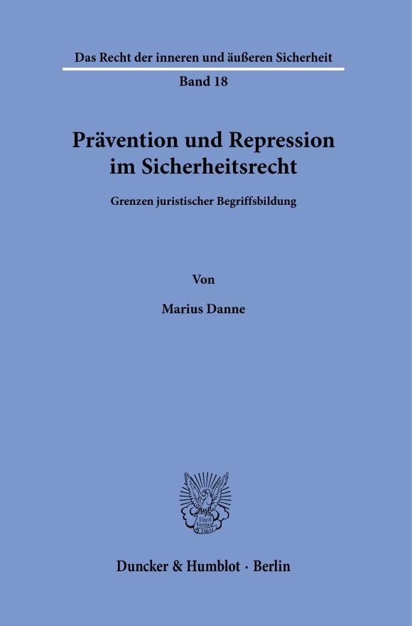 Cover Prävention und Repression im Sicherheitsrecht