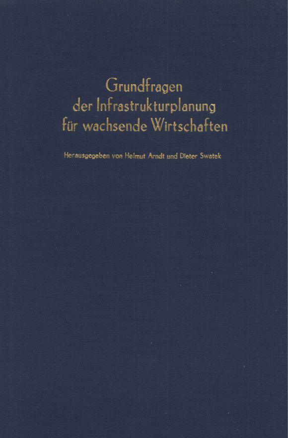 Cover Grundfragen der Infrastrukturplanung für wachsende Wirtschaften