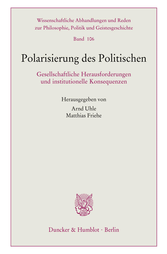 Cover Polarisierung des Politischen