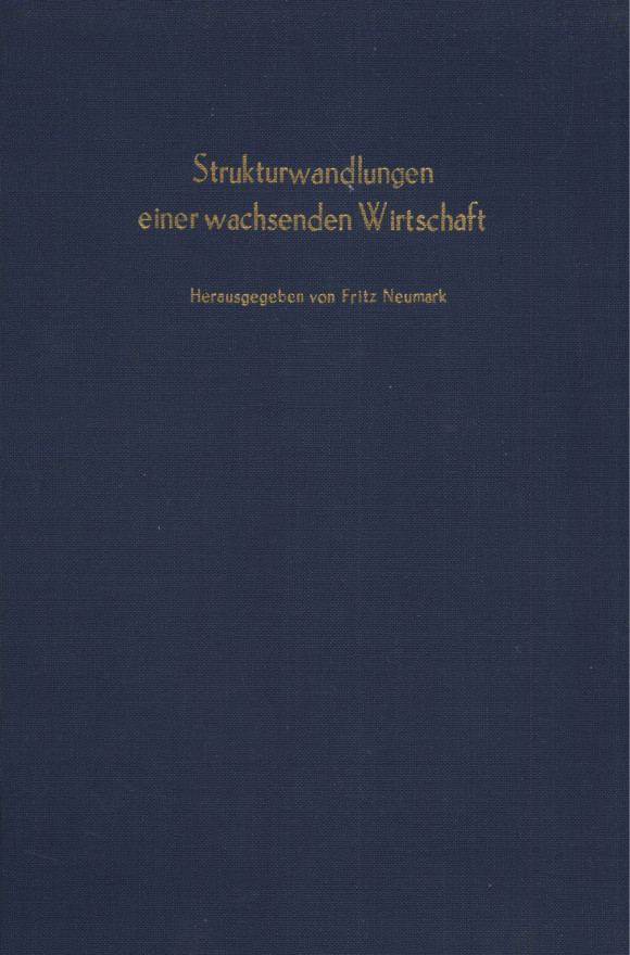 Cover Strukturwandlungen einer wachsenden Wirtschaft