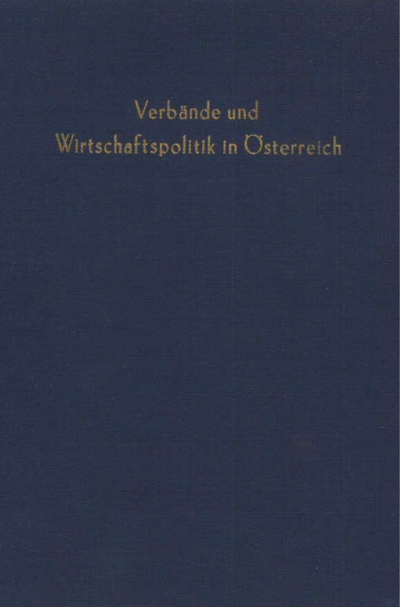 Cover Wirtschaftsverbände und Wirtschaftspolitik