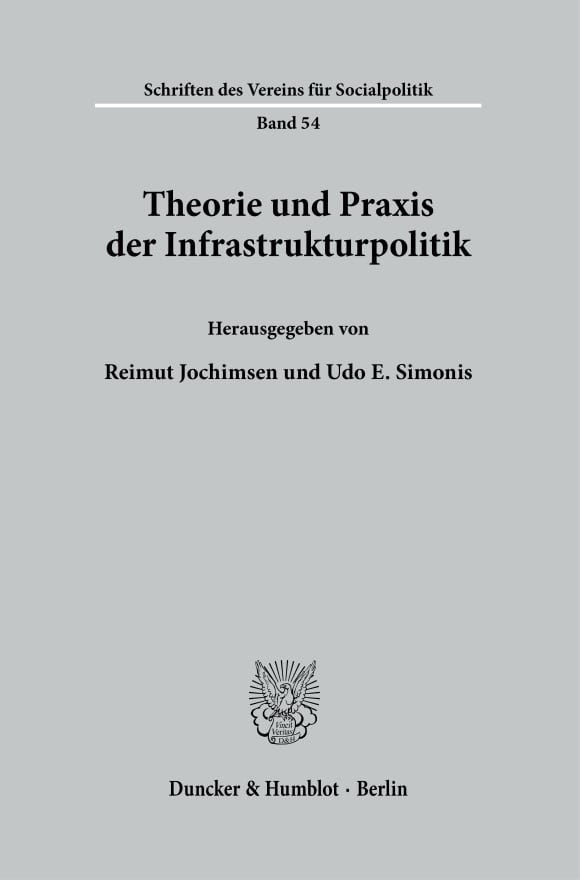 Cover Theorie und Praxis der Infrastrukturpolitik