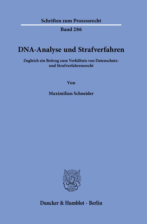 Cover DNA-Analyse und Strafverfahren