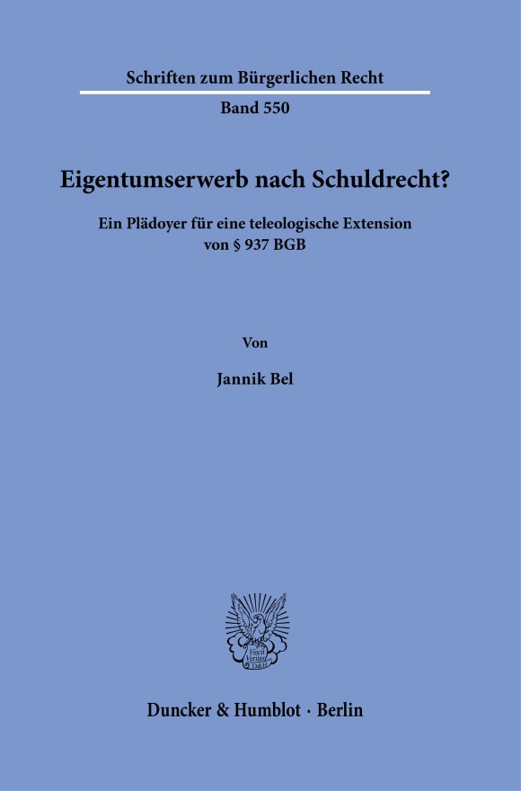 Cover Eigentumserwerb nach Schuldrecht?