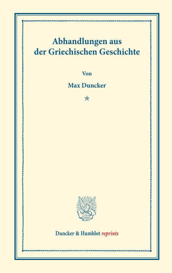 Cover Abhandlungen aus der Griechischen Geschichte