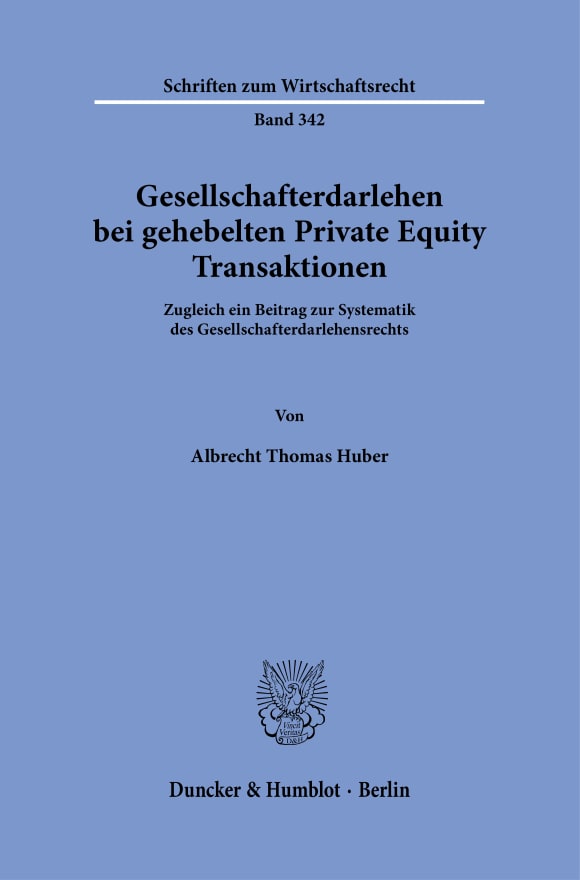 Cover Gesellschafterdarlehen bei gehebelten Private Equity Transaktionen