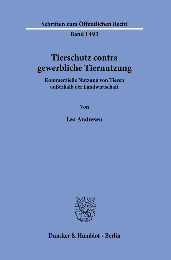 Cover Tierschutz contra gewerbliche Tiernutzung