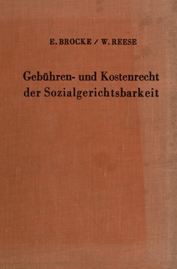 Cover Gebühren und Kostenrecht der Sozialgerichtsbarkeit