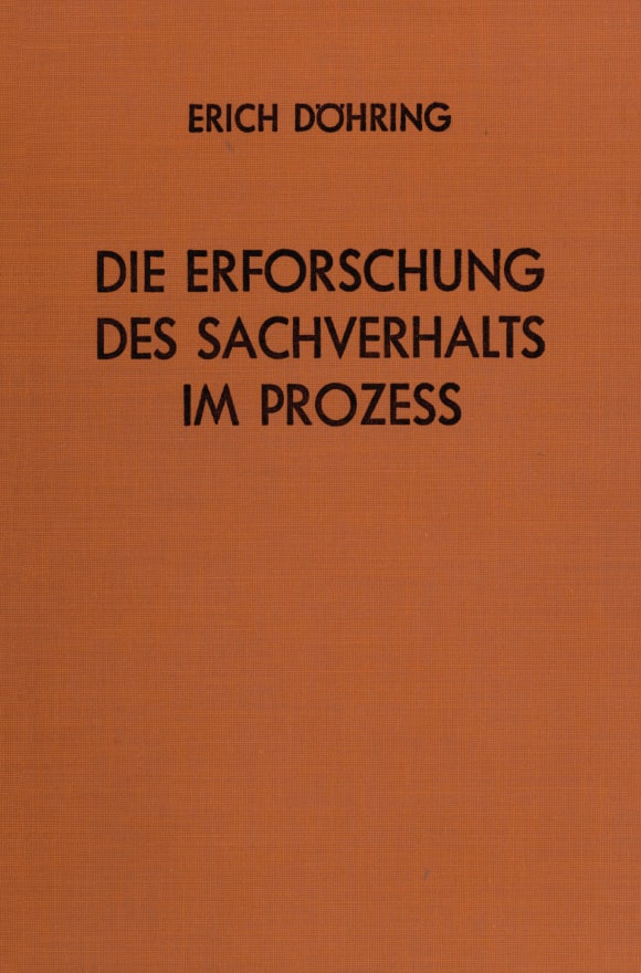 Cover Die Erforschung des Sachverhalts im Prozeß