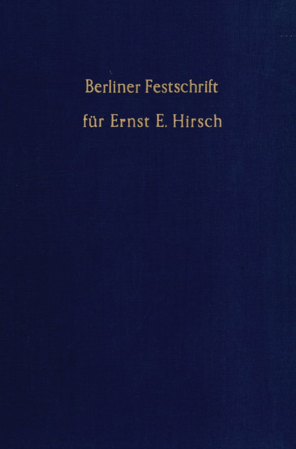 Cover Berliner Festschrift