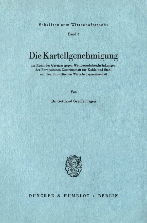 Cover Die Kartellgenehmigung