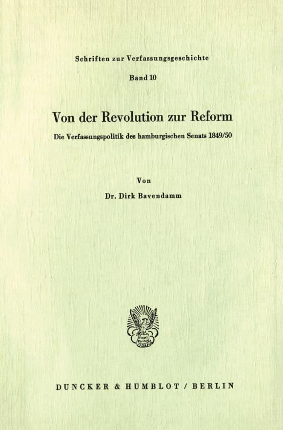 Cover Von der Revolution zur Reform