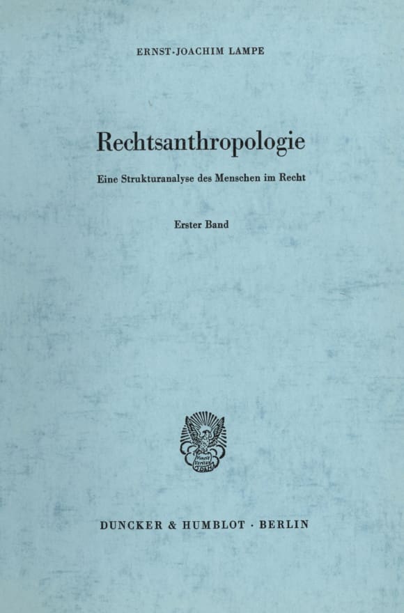 Cover Rechtsanthropologie