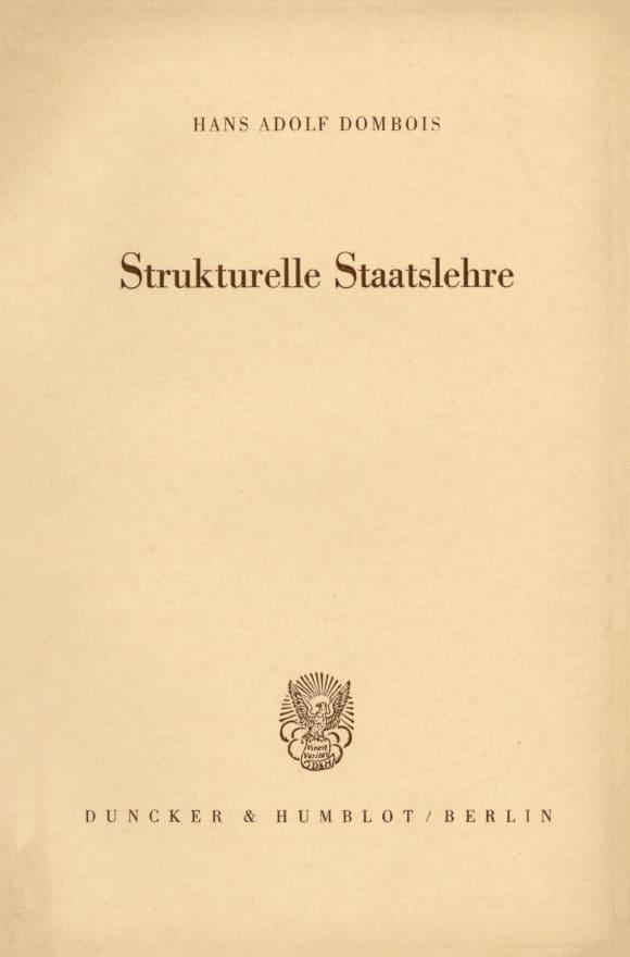 Cover Strukturelle Staatslehre