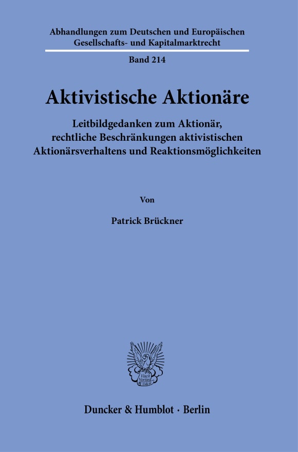 Cover Aktivistische Aktionäre