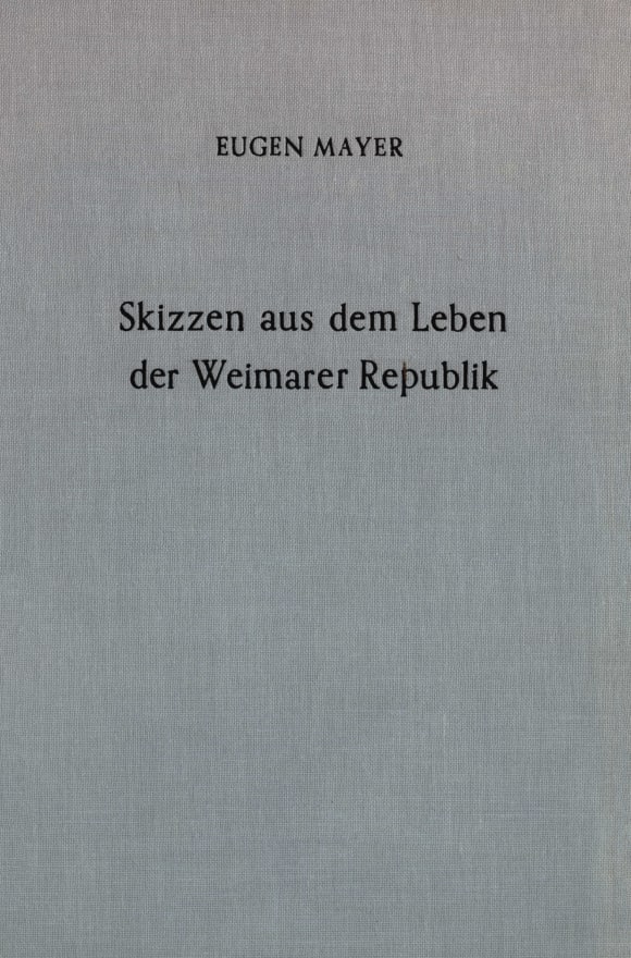 Cover Skizzen aus dem Leben der Weimarer Republik