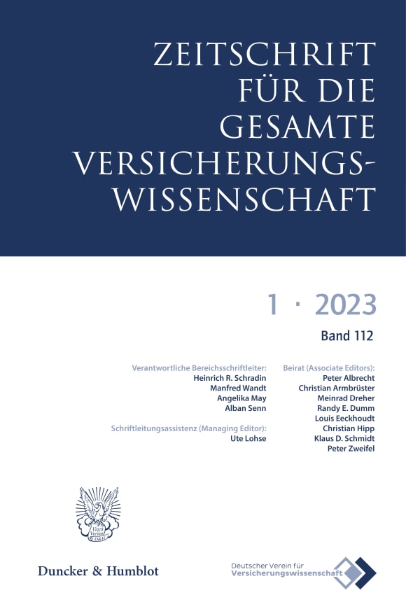 Cover ZVersWiss 1/2023