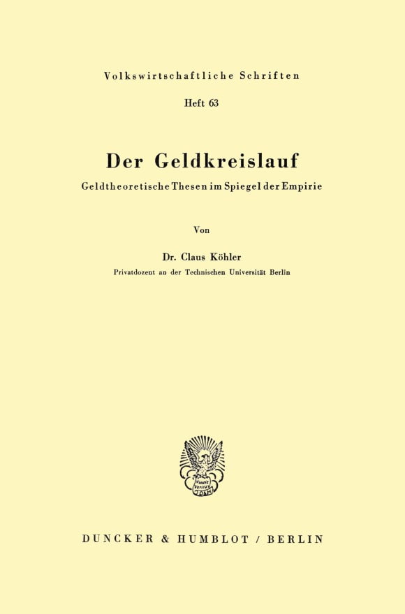 Cover Der Geldkreislauf