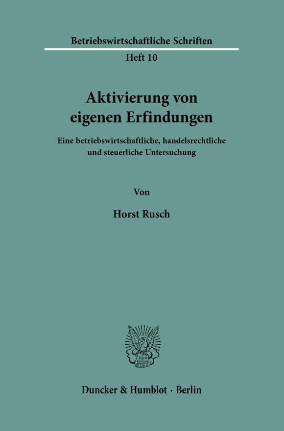 Cover Aktivierung von eigenen Erfindungen