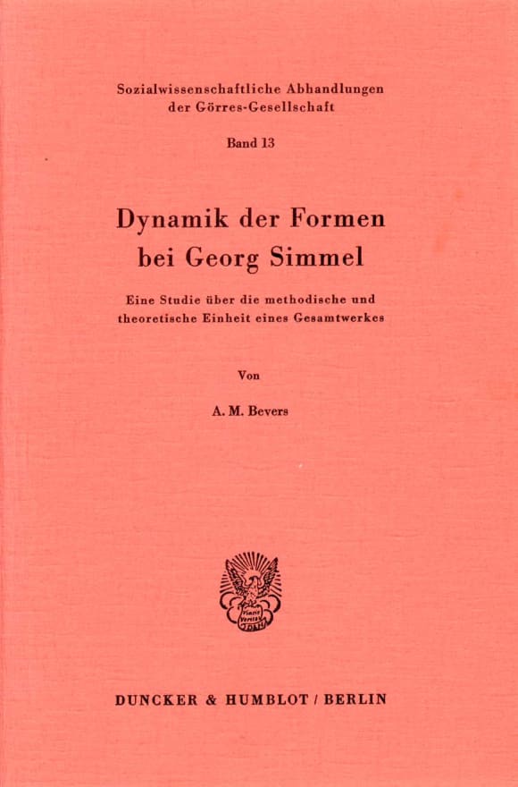 Cover Dynamik der Formen bei Georg Simmel