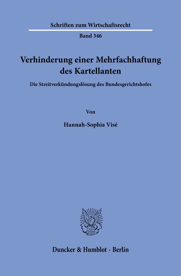 Cover Verhinderung einer Mehrfachhaftung des Kartellanten