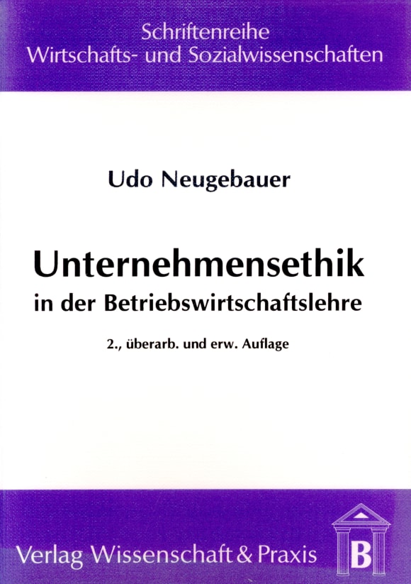 Cover Unternehmensethik in der Betriebswirtschaftslehre