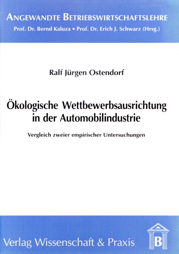 Cover Ökologische Wettbewerbsausrichtung in der Automobilindustrie