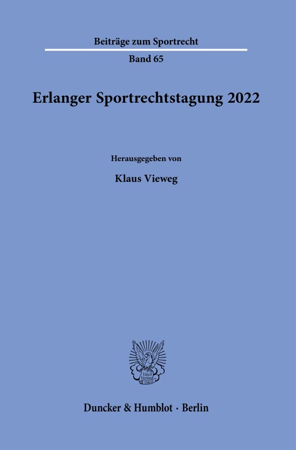 Cover Erlanger Sportrechtstagung 2022