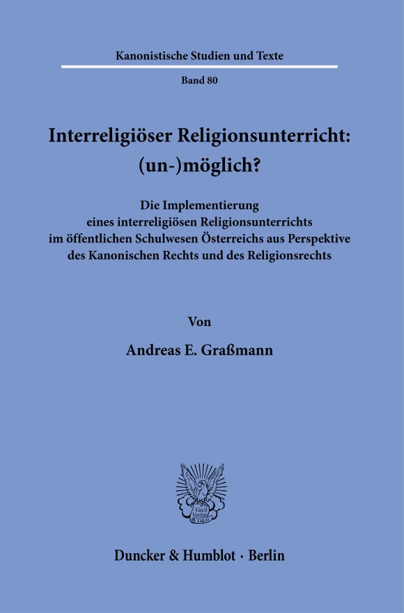 Cover Interreligiöser Religionsunterricht: (un-)möglich?