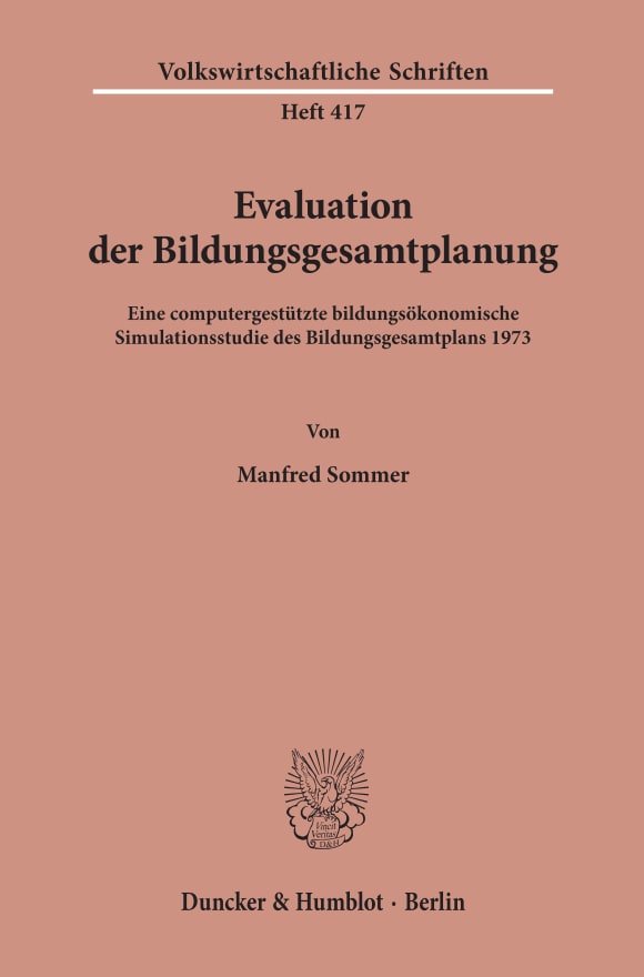 Cover Evaluation der Bildungsgesamtplanung