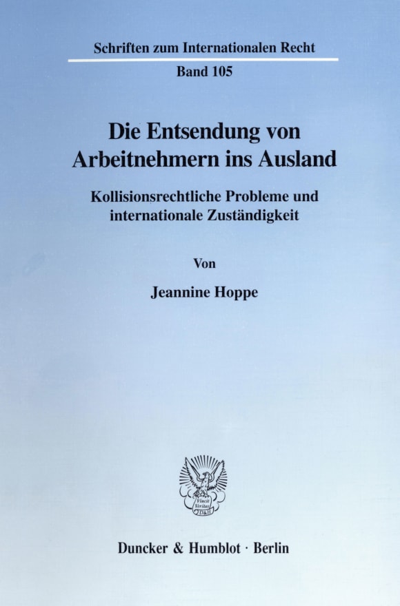 Cover Die Entsendung von Arbeitnehmern ins Ausland