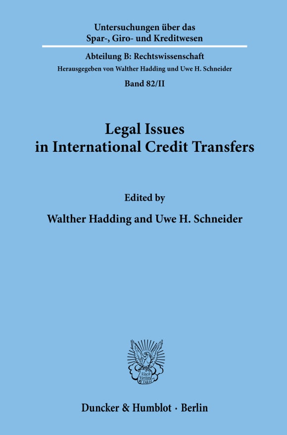 Cover Legal Issues in International Credit Transfers