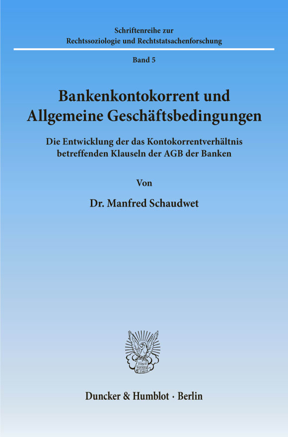 Cover Bankenkontokorrent und Allgemeine Geschäftsbedingungen