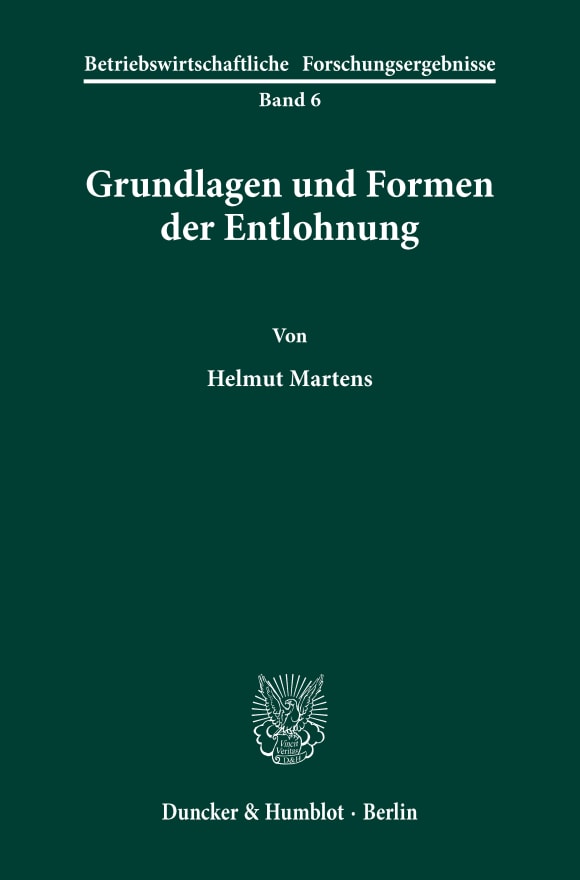 Cover Grundlagen und Formen der Entlohnung