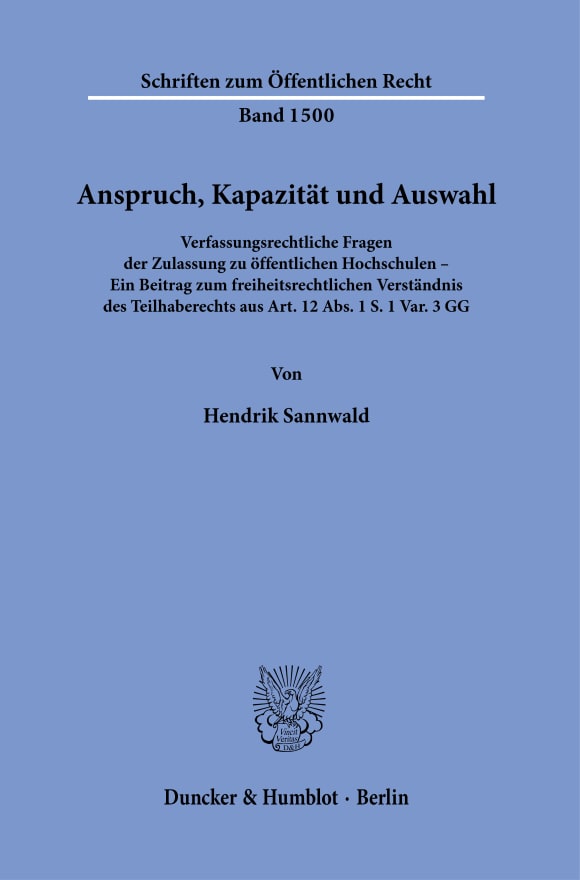 Cover Anspruch, Kapazität und Auswahl