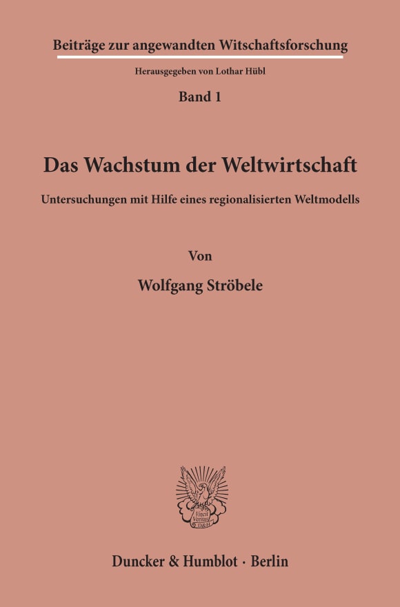 Cover Das Wachstum der Weltwirtschaft