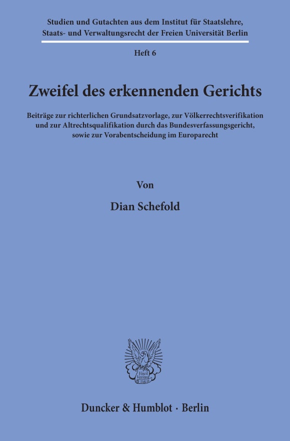 Cover Zweifel des erkennenden Gerichts