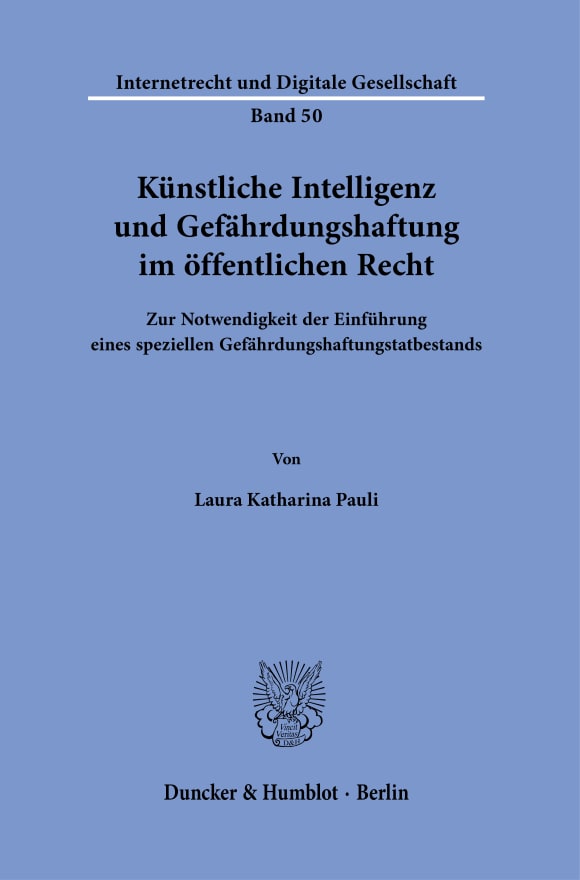 Cover Künstliche Intelligenz und Gefährdungshaftung im öffentlichen Recht