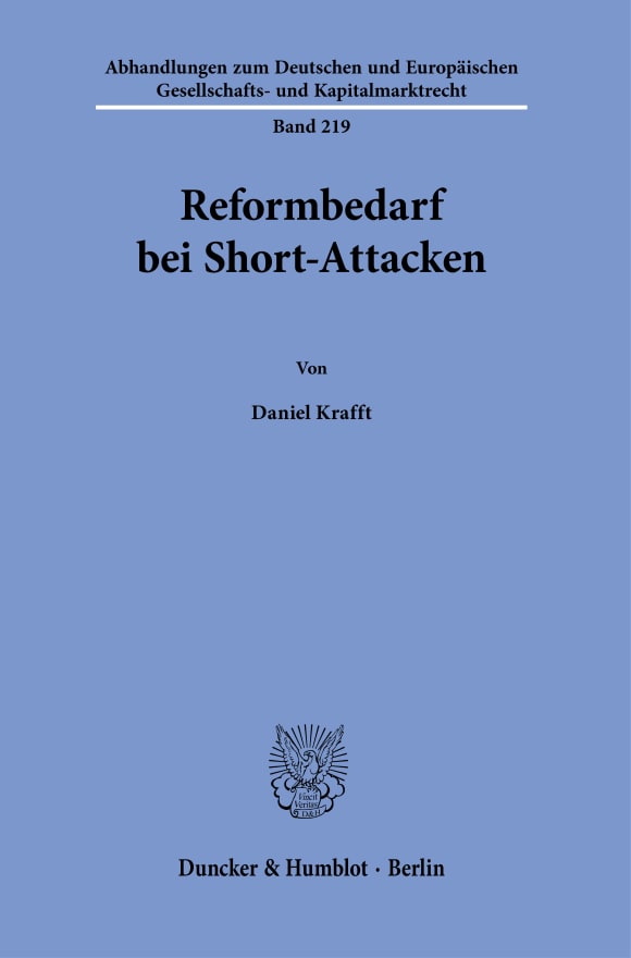 Cover Reformbedarf bei Short-Attacken