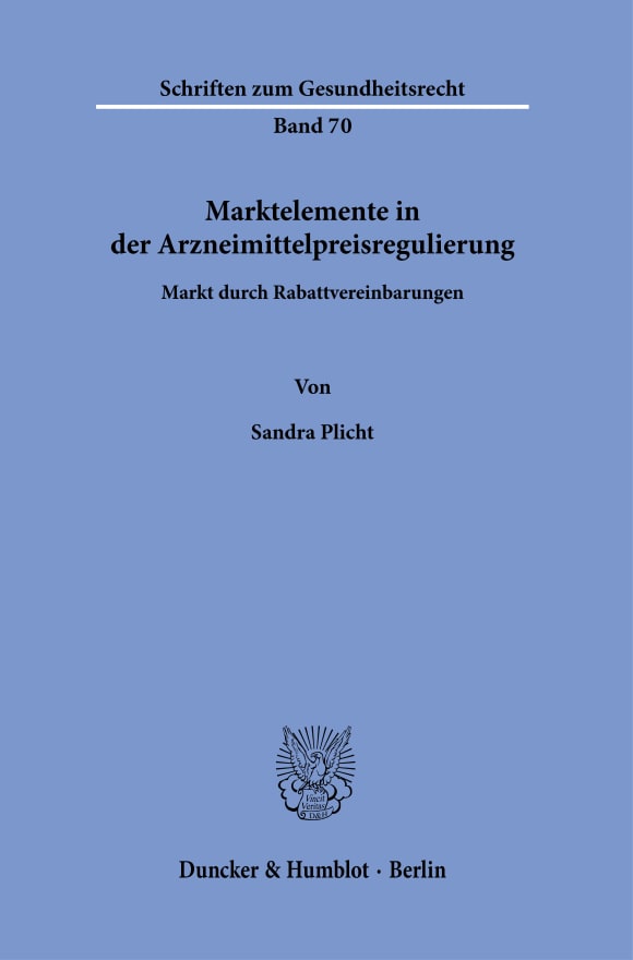 Cover Marktelemente in der Arzneimittelpreisregulierung