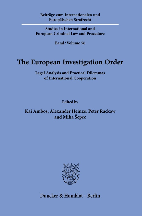 Cover The European Investigation Order