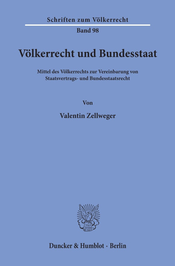 Cover Völkerrecht und Bundesstaat