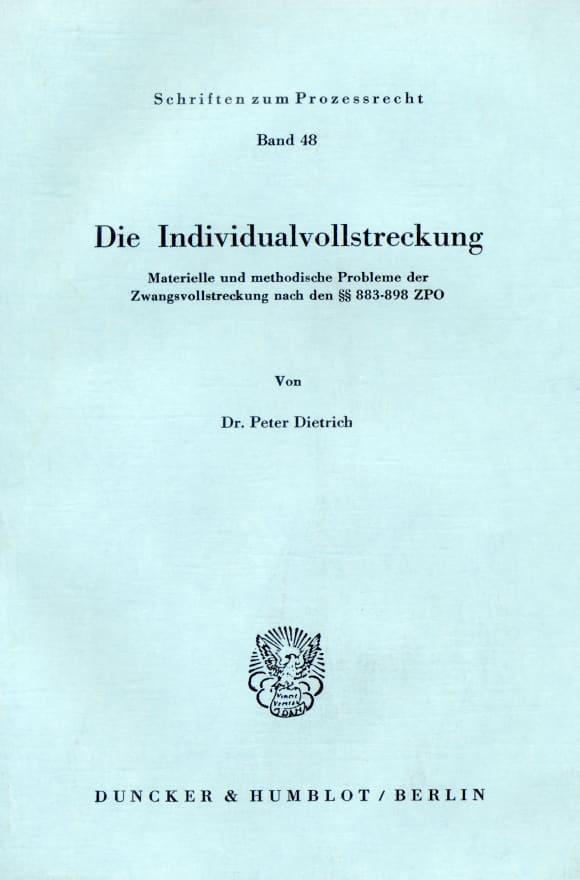 Cover Die Individualvollstreckung