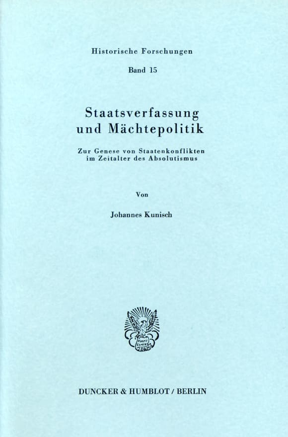 Cover Staatsverfassung und Mächtepolitik