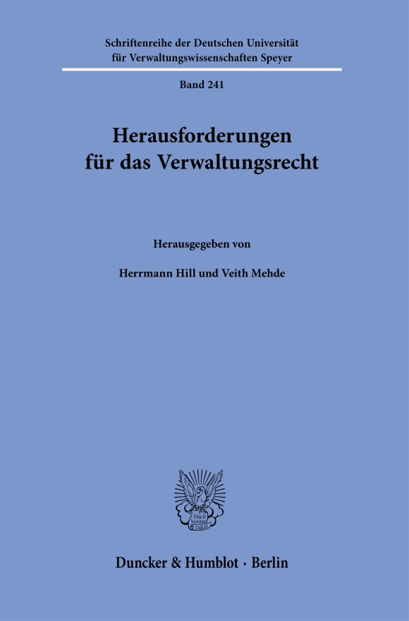 Cover Herausforderungen für das Verwaltungsrecht