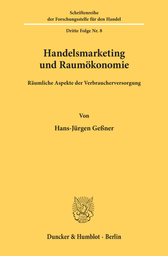 Cover Handelsmarketing und Raumökonomie